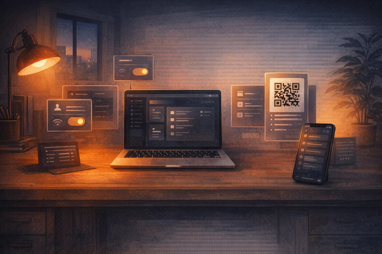 Illustration of the Mac side acting as the CodexPocket control center